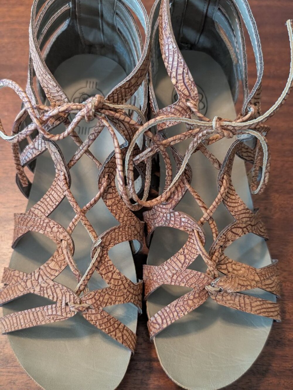 Hokus Pokus Brown Wedge Sandals - New in Box - Size 8.5